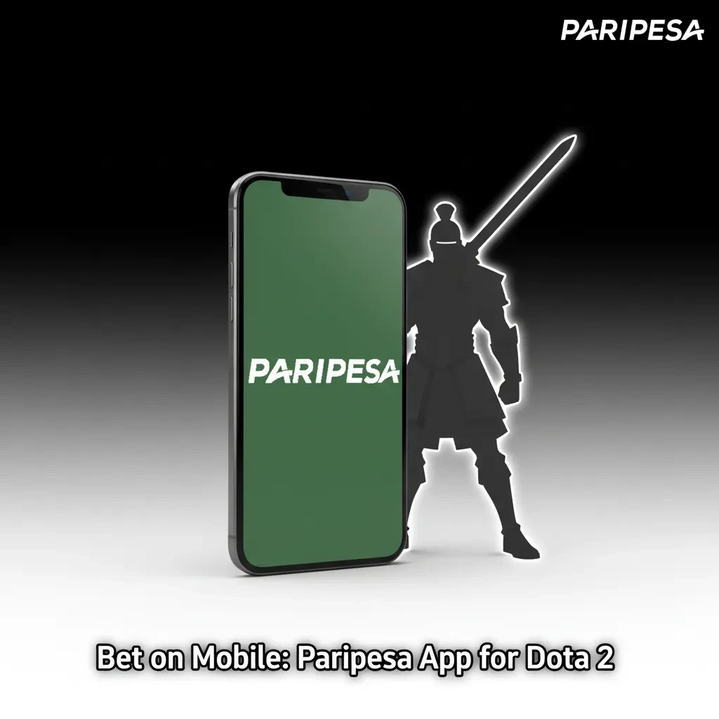 Phone showing Paripesa Dota 2 live betting; Android/iOS app, PHP deposits via GCash and Maya.