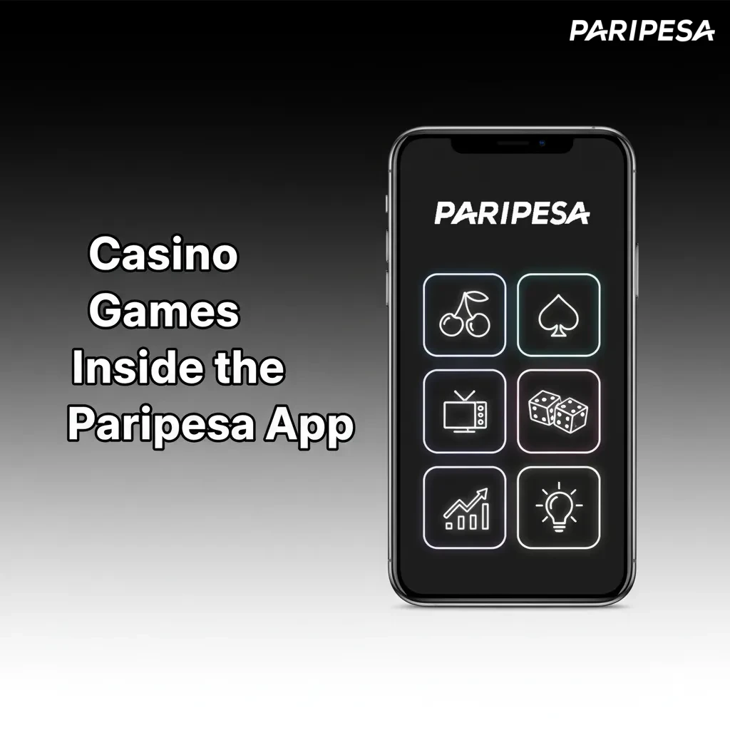 Paripesa casino app on mobile showing slots (Sweet Bonanza, Book of Dead) and live tables like baccarat, roulette, blackjack.