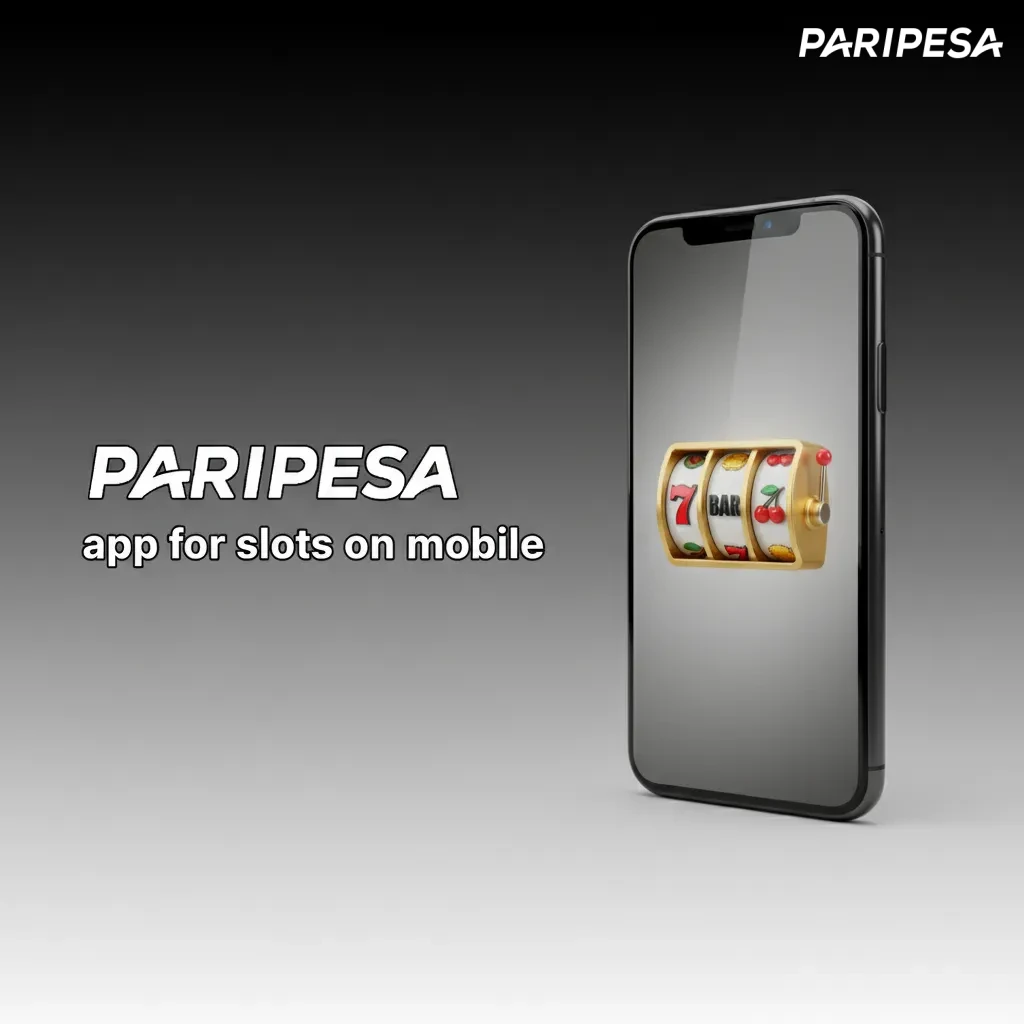 Paripesa mobile slots app on a phone showing search, categories, and balance.
