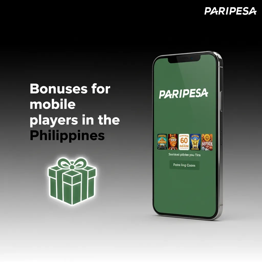 Mobile screen showing 100% welcome bonus, reloads, free spins and sports free bets for Philippines players; terms apply.