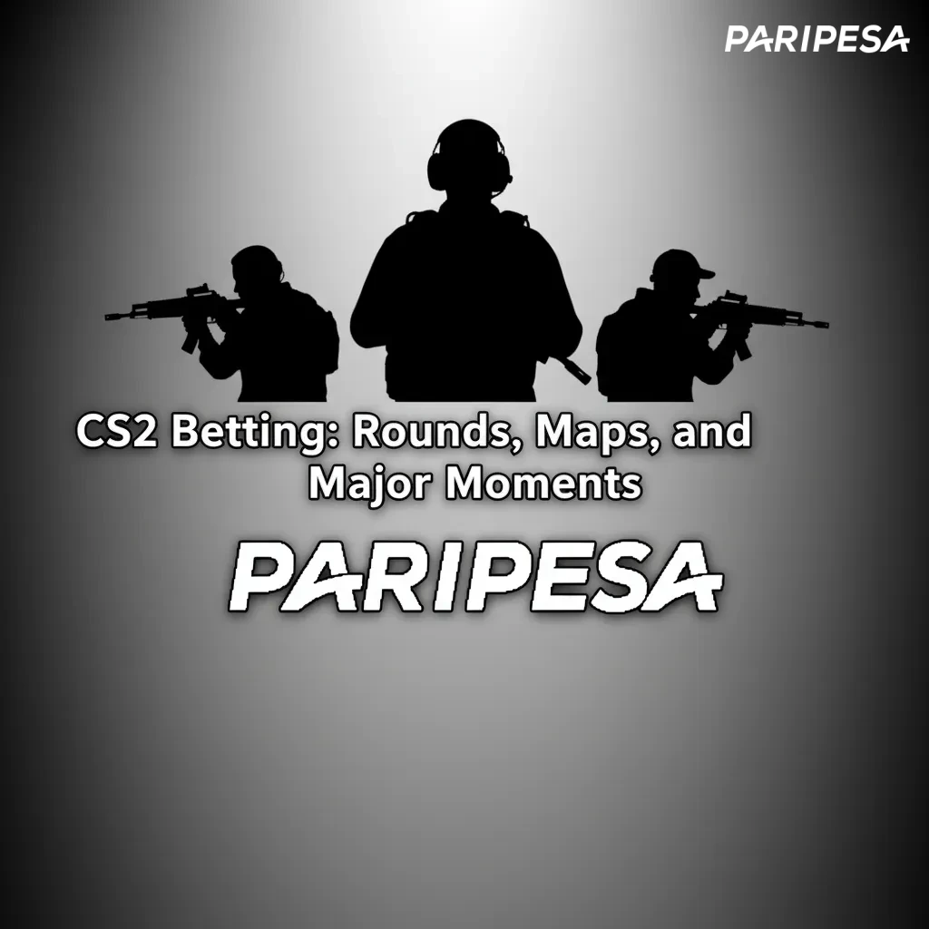 CS2 betting graphic: rounds, maps, pistol winners, live odds swings; tournaments PGL Major, ESL Pro League, IEM, BLAST.