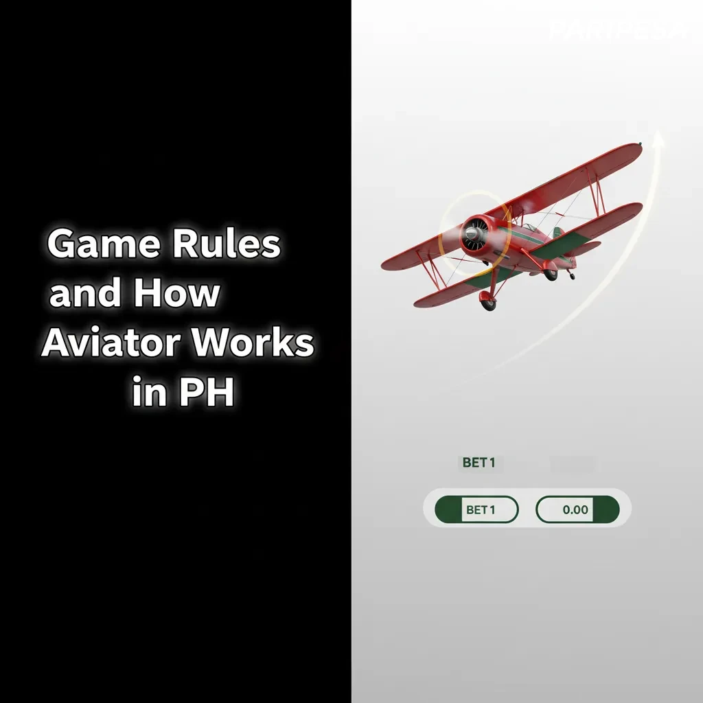 Aviator crash game screen with red plane and rising multiplier; bet ₱5+, cash out before the plane flies away.