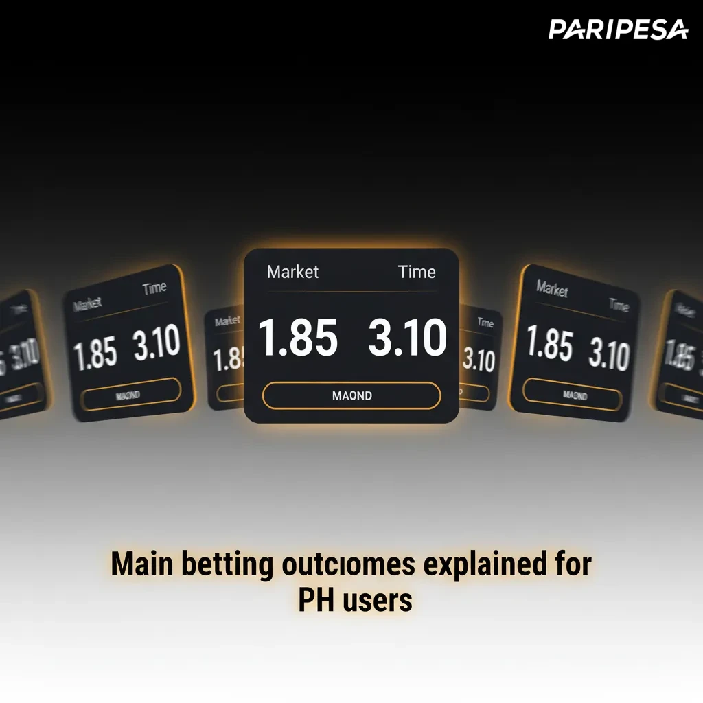 Infographic for PH users explaining betting outcomes: 1X2, Double Chance, Draw No Bet, Over/Under, and Asian Handicap.