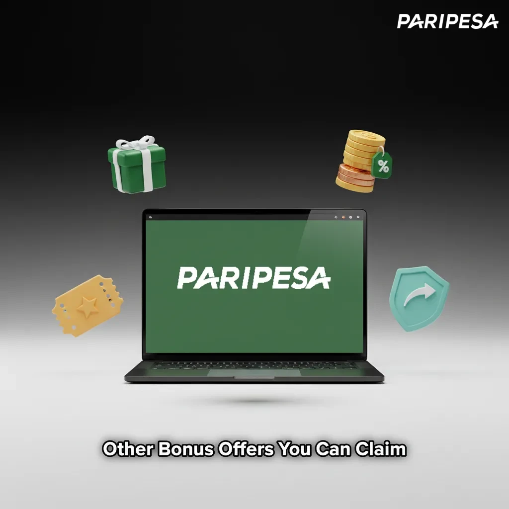 Illustration listing bonus offers: reload bonuses, free bets, weekly cashback, free spins, and acca boost.