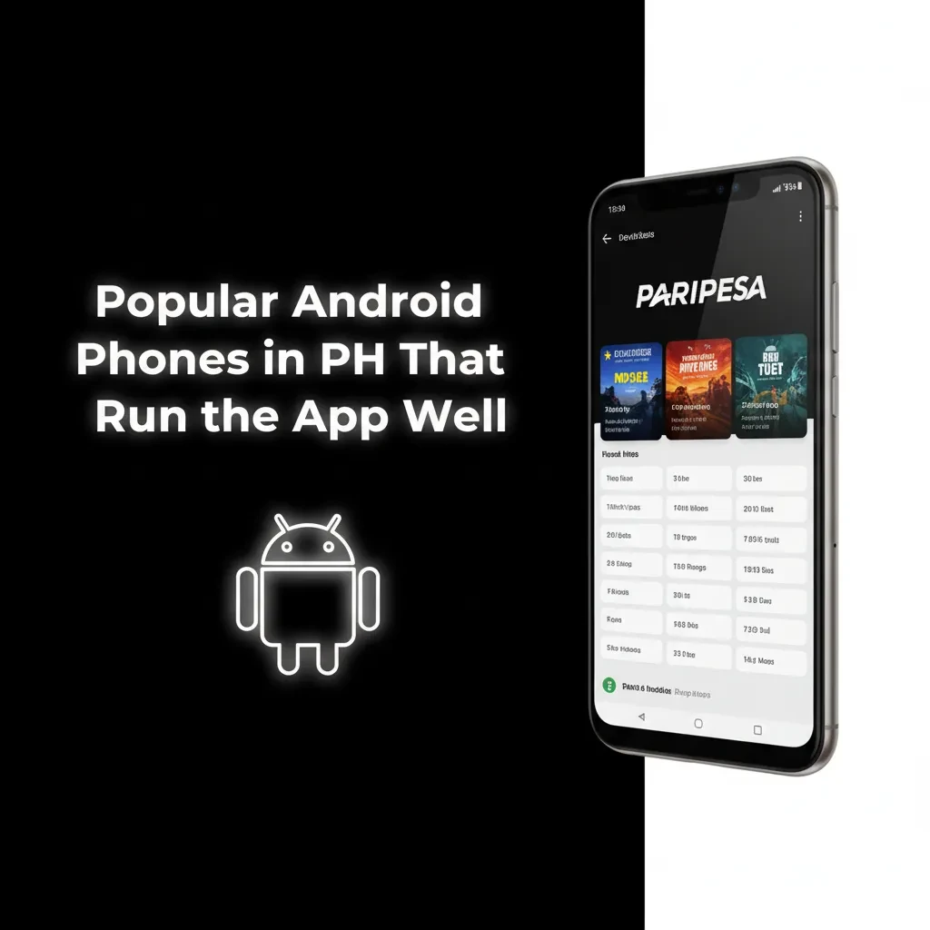 Popular Android phones in PH that run Paripesa well: Galaxy A14/A54/S21, Redmi Note 12, POCO X5 Pro, realme C55, OPPO A57