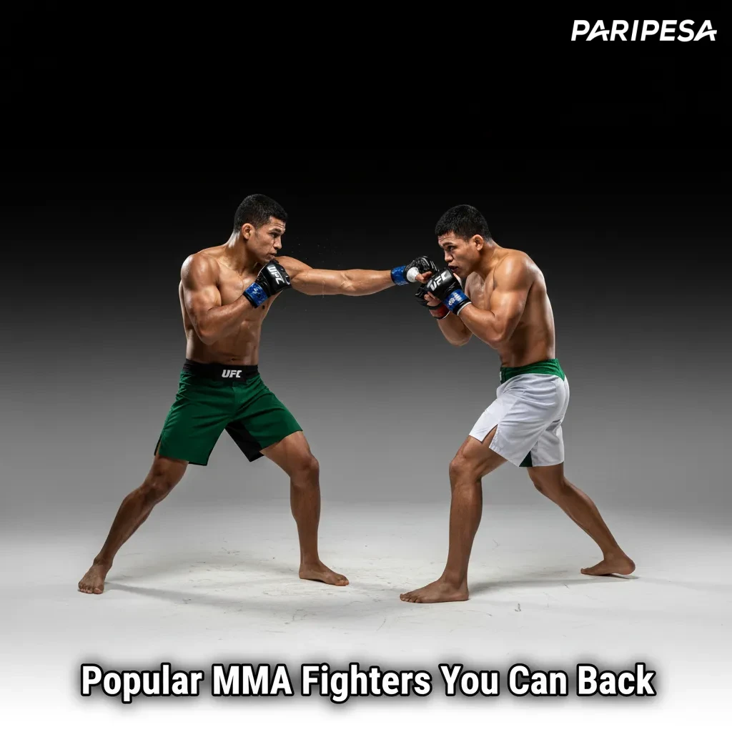 Collage of top MMA fighters for betting: Makhachev, Volkanovski, Jones, Adesanya, O'Malley, Shevchenko, Zhang