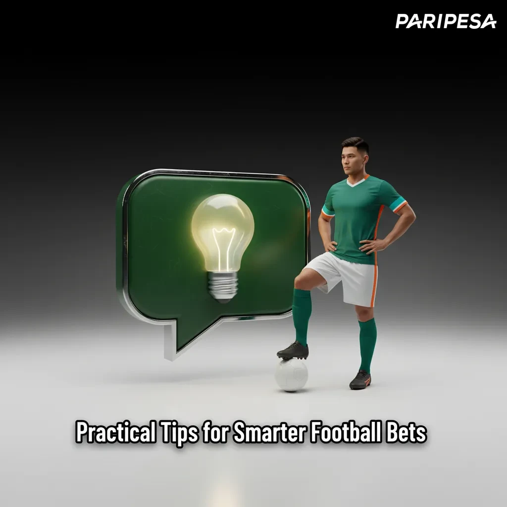 Infographic: tips for smarter football bets—track form, injuries, tactics, venue, motivation; manage bankroll; keep records