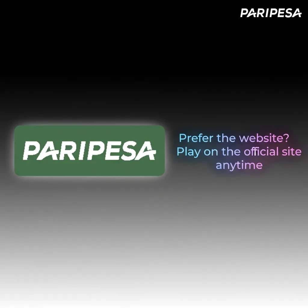 Laptop and desktop screens showing the Paripesa website; bet and play in your browser on PC or Mac, no download needed.