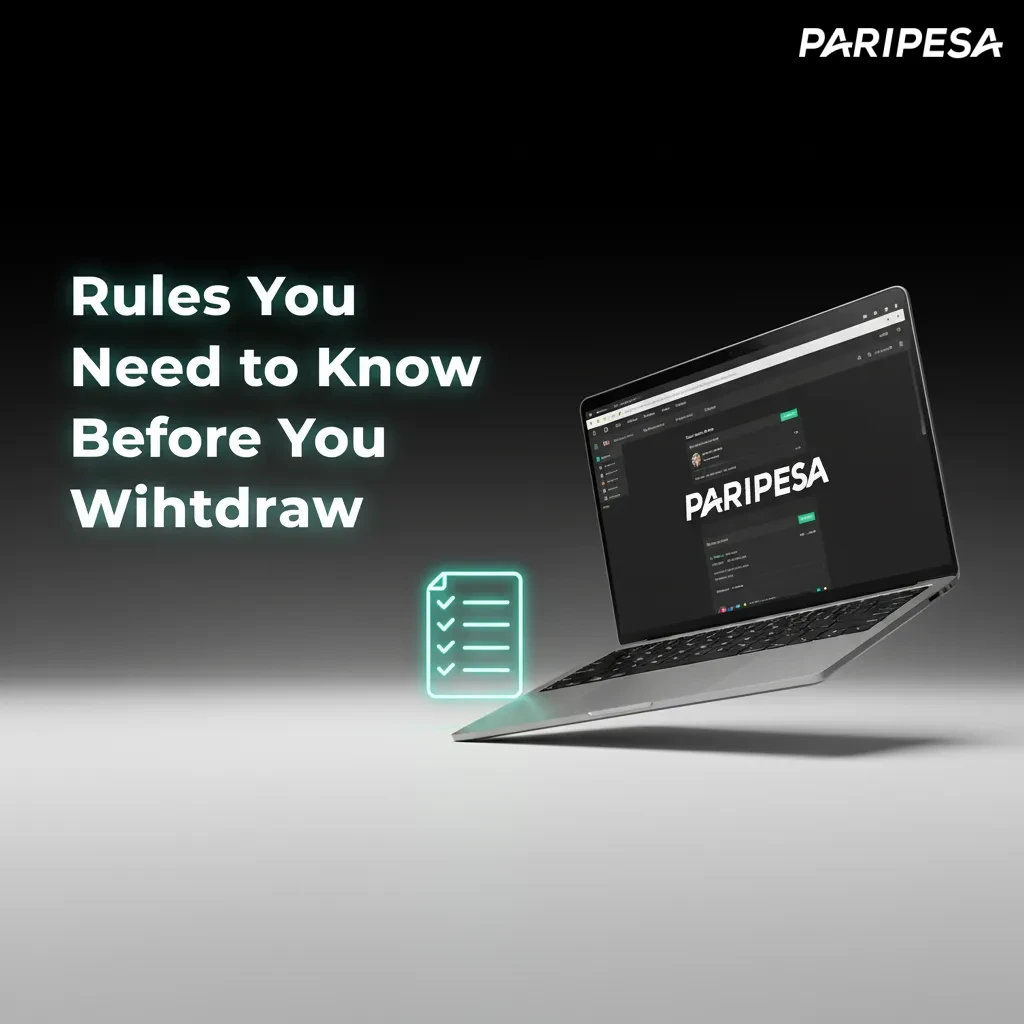 Poster outlining PH withdrawal rules: KYC, 1x wager, same-source payouts, name match, PHP limits and banking times.