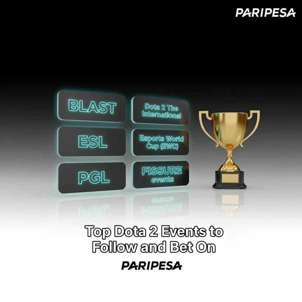 Top Dota 2 events to follow and bet on: The International, BLAST, ESL, EWC, PGL, and FISSURE tournaments.