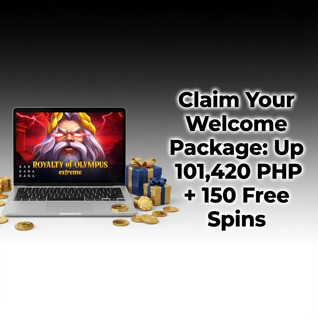 Filipino players claiming welcome bonus of 101,420 PHP plus 150 free spins at online casino registration page