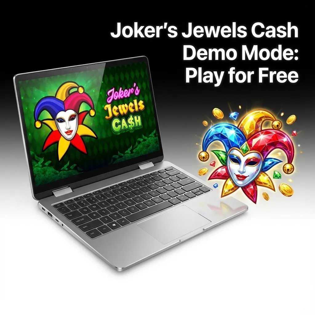 Players testing Joker's Jewels Cash slot game demo mode with virtual credits on screen before wagering real money.