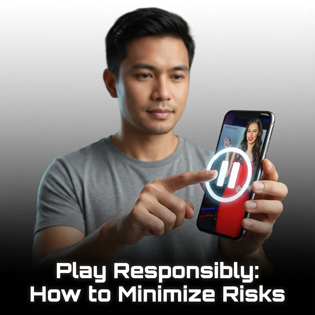 Person setting budget limits on casino gaming account to play responsibly and minimize risks