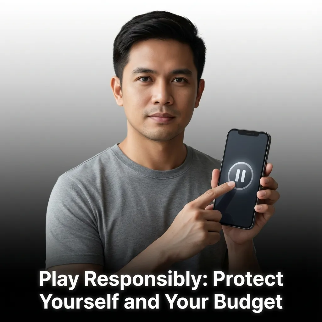 Speed Baccarat player setting budget limits on mobile app to practice responsible gambling and financial control