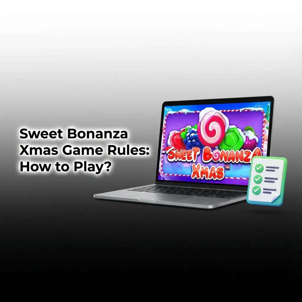 Sweet Bonanza Xmas 6x5 grid showing colorful candy symbols with cluster-pay mechanics and multiplier features