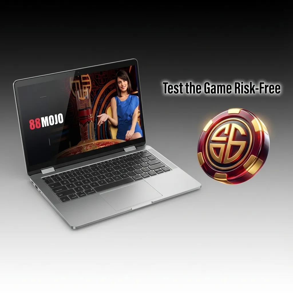 Players testing Gravity Sic Bo demo mode with virtual credits on screen, exploring bet options and game features risk-free