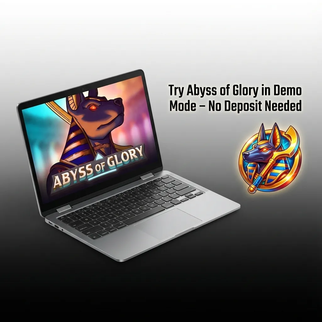 Players testing Abyss of Glory slot game in free demo mode with cascading reels and expanding wilds on screen